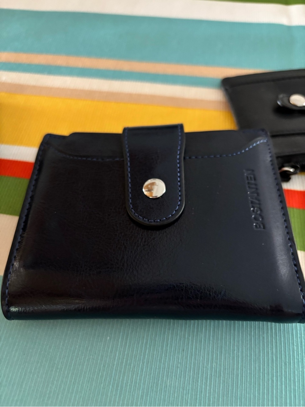 Leather card keepers with zippers(2), navy ladies wallet, 2 card keepers. Bundle